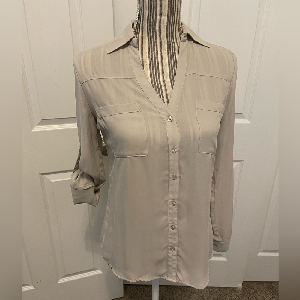 Oversized sheer blouse